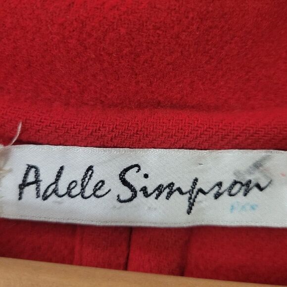 ❤️Vintage Adele Simpson ILGWU Red Coat - Picture 6 of 16